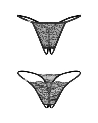 Stringi Obsessive Bianca crotchless Thong 2-Pack A'2 S-3XL