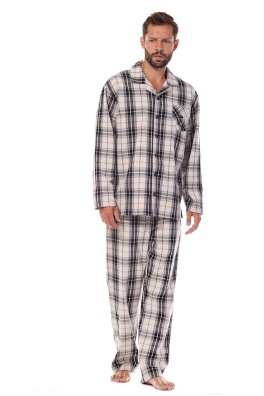 Piżama L&L 2471 Ben dł/r M-3XL rozpinana męska flanela