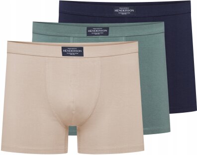 Bokserki męskie Henderson 42971 Main K003 bawełna elastan 3 pak komfort