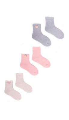 Skarpety YO! SKF-0008G Frotte Girl z elementem 3D 17-30